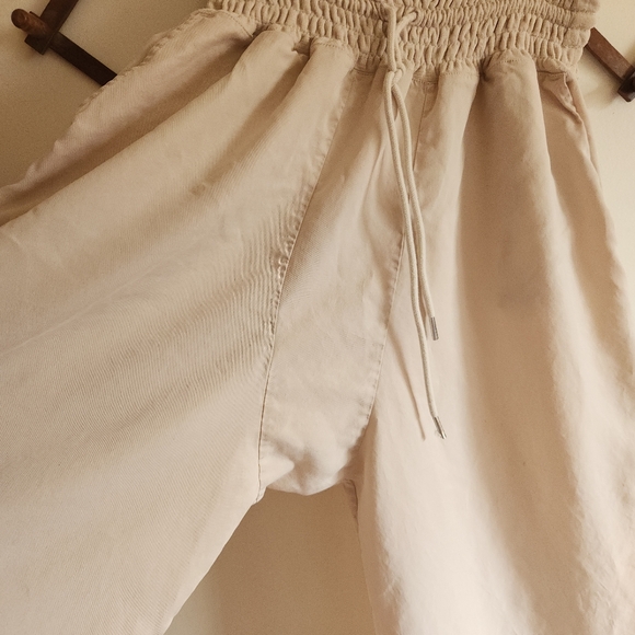 Free People Movement Mia Lounge Pant Lyocell Cream Wide-Leg Pant Medium - Picture 6 of 14